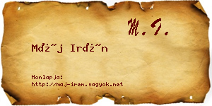 Máj Irén névjegykártya
